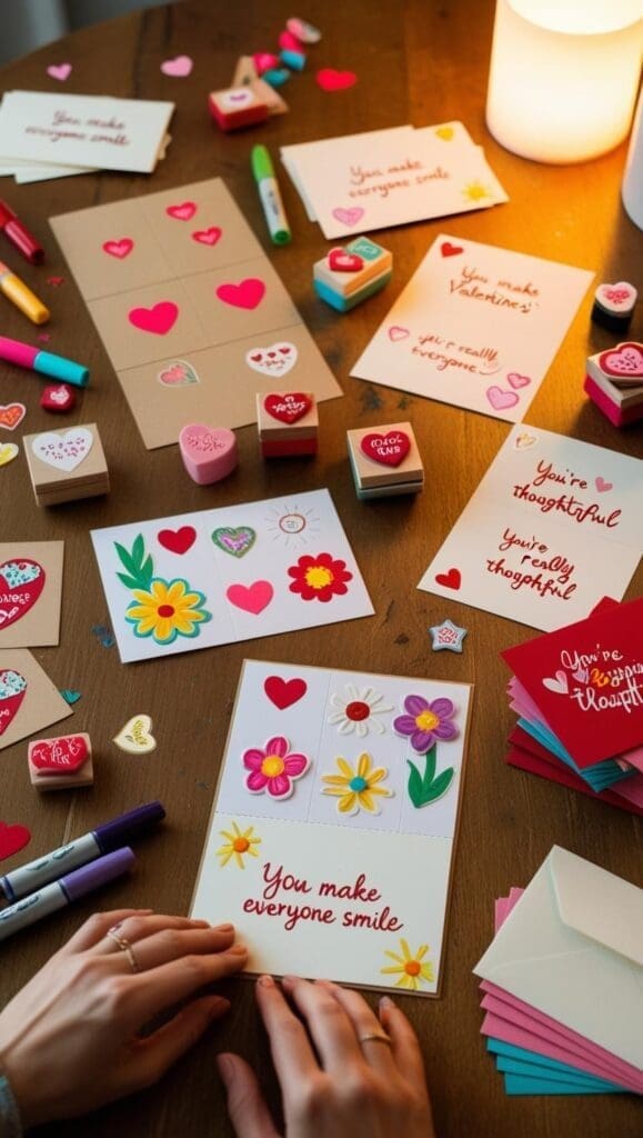 compliment cards made by kids for Valentine's Day

