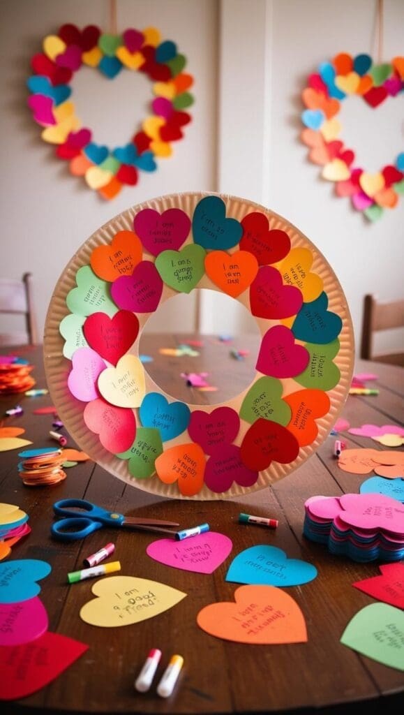  a self-love heart wreath for Valentine's Day

