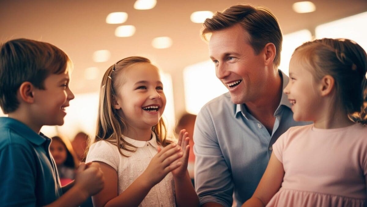 Conversation adult with kids