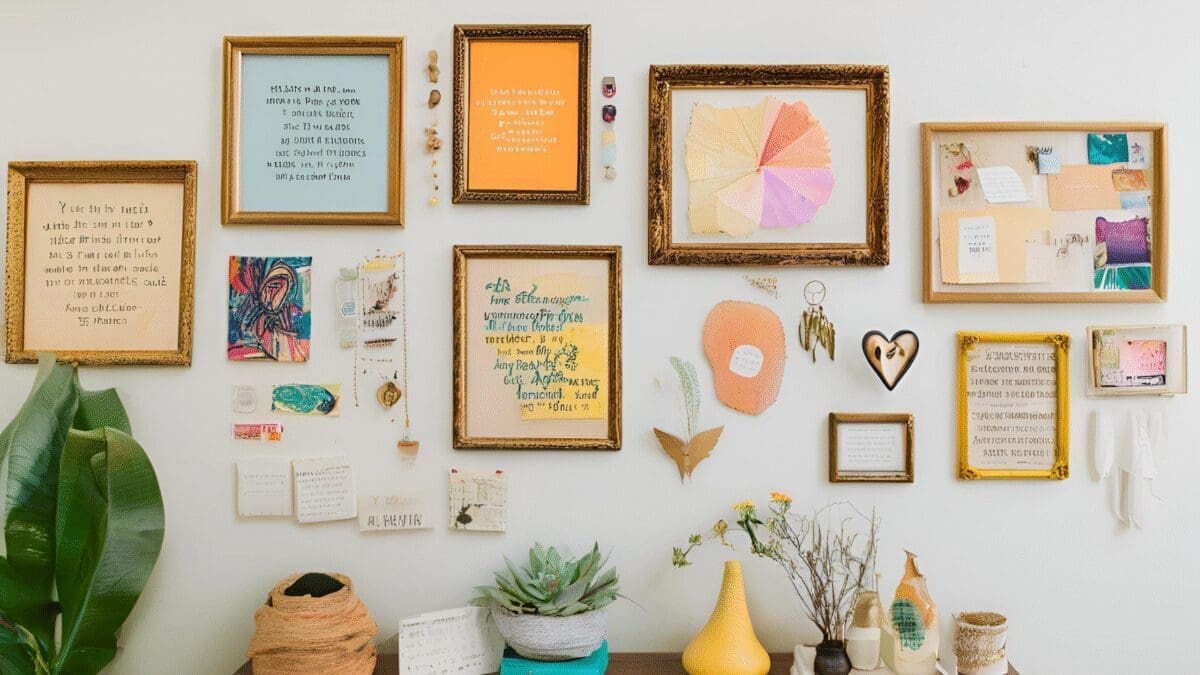Therapy office with neutral walls and budget‑friendly wall décor accents